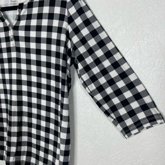 Bundle of 3 Plaid Kim Rogers Lee Rider Tops Long Sleeve 3/4 Sleeve Size Lg - Picture 12 of 15
